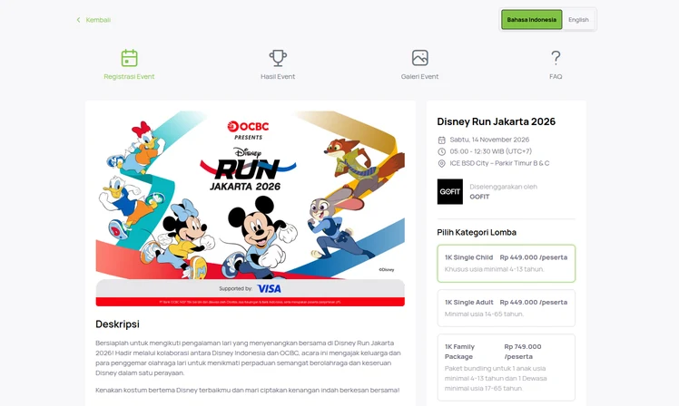 OCBC Disney Run project screenshot from the company deck